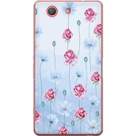 Kompatibelt Mobildeksel til Sony Xperia Z3 Compact Petal Reverie Sky Blue