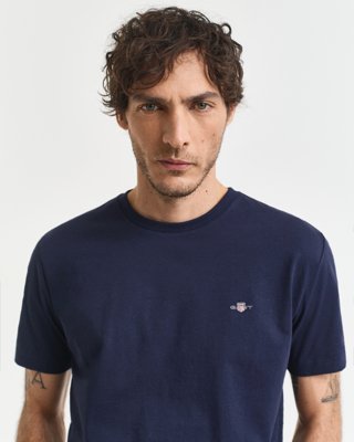 GANT - Klassisk t-skjorte i regular-fit til herre evening blue