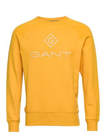 Lock Up C-Neck Sweat Sweatshirt Trøje Gul GANT