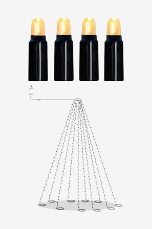Star Trading - Flaggstångsbelysning Glänsande Varmvit - Svart - Ljusslingor - Från Homeroom