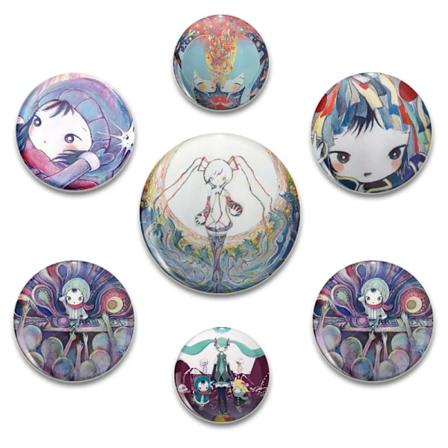 58/44/32Mm Kikuo Anime Teckenknapp Pin Handgjord Brosch För Kläder Tecknad Tecknade Badge Ryggsäck Dekoration Smycken Aci Tillverkningar 58MM 8