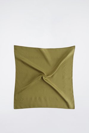 COS Men's Silk Handkerchief Scarf in Yellow