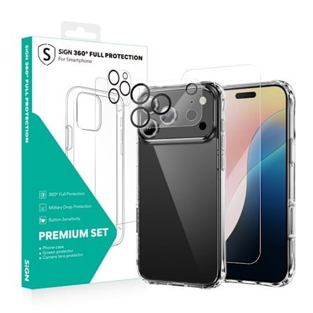 SiGN 360 Komplet Beskyttelsespakke til iPhone 17 Pro Max