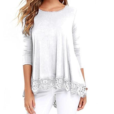 Enfärgad Puffy Sleeve Toppar Höst/vår Casual