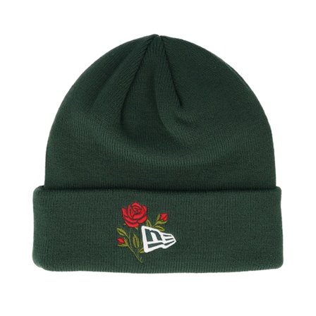 New Era - Verde cuff Beanie - Ne Rose Icon Beanie Dark Green Cuff @ Hatstore