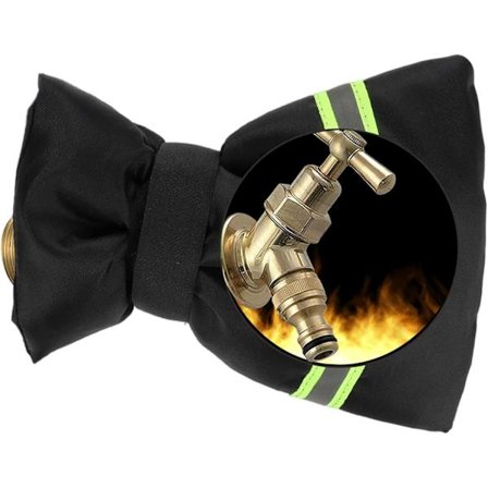 Utendørs krandeksel for vinter, svart kranjakke med refleksstripe beskytter din utendørs kran, isolert deksel kran frostbeskyttelse