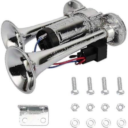 Tåg Horn för Lastbil 600db Dubbla Trumpeter Super Högljudd Elektrisk Bil Tuta Kit Med Kompressor