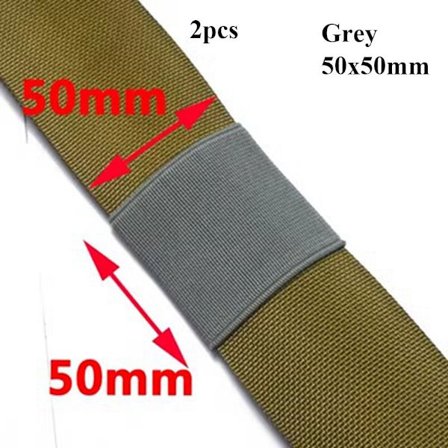 2stk Rem Bælte Elastik Ring GRÅ 50X50MM