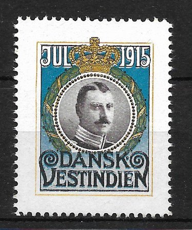 Dansk Vestindien - Julemærke 1915 - Postfrisk