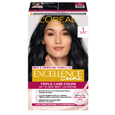 L'Oréal Paris Excellence Créme Hårfärg Dam Svart ONESIZE