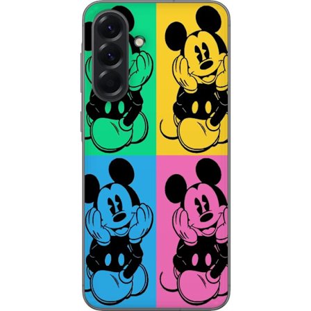 Kompatibelt Mobilskal till Samsung Samsung Galaxy A56 Mickey Mouse popkonst affisch färgglad Disney retroserie tecknad ikonisk figur Andy Warhol-stil