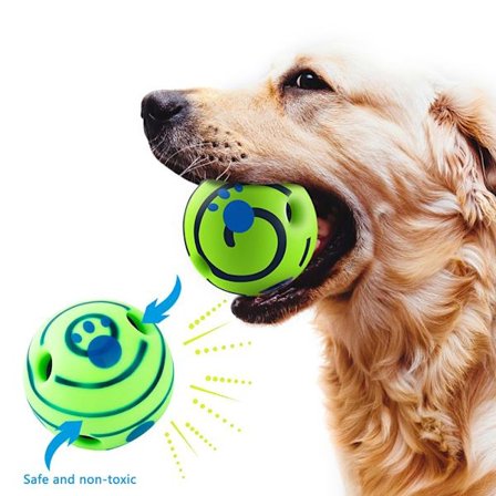 Wobble Wag Giggle Ball Dog Pet Toy med roligt ljud