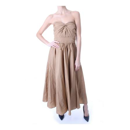 Liu Jo, Long Taffeta Dress Beżowy, Kobieta, Rozmiar: M