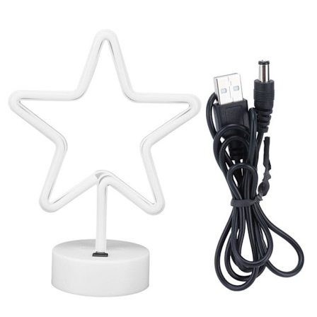 LED Neonljus Femuddig Stjärna Neon Skylt Konst Dekoration