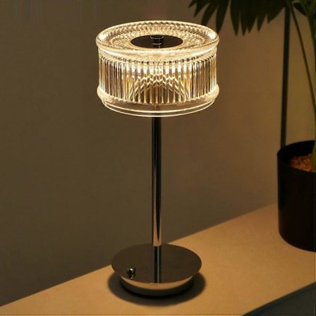 Jern PS bordlampe touch kontrol 3 farve LED natlys genopladelig sengelampe atmosfære lys