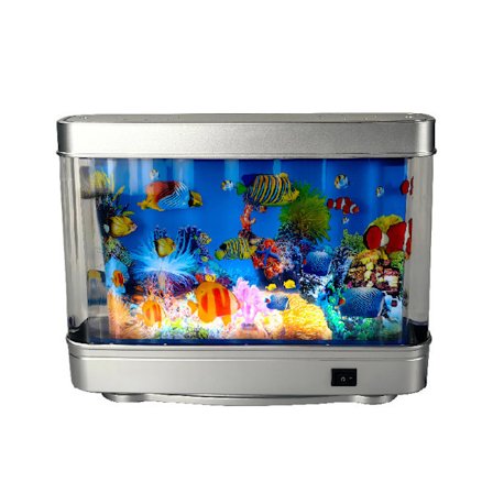 Kunstig tropisk akvarielampe Akvarium Natlampe Virtuelt hav Dynamisk LED bordlampe Rum De