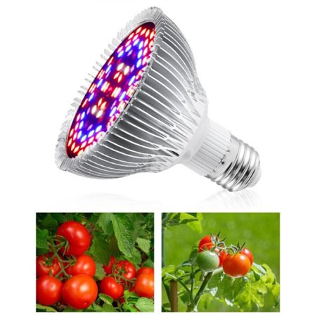 50W Fullspektrum Vekstlampe E27 Sokkel 78 LED-perler God Varmeavledning Vekstlampe for Drivhus Grønnsaksplanter AC85-265V, DUBUNS_jar