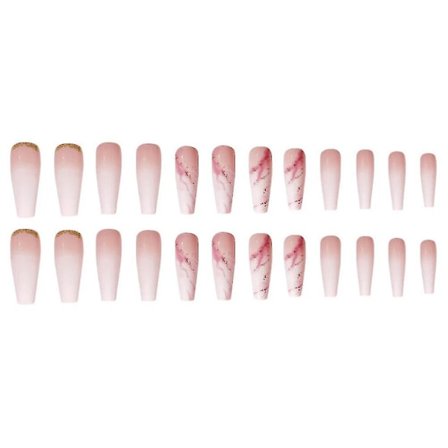 24 st Konstgjorda lösnaglar Nagel Förlängningstips Falska Nagelkonst Tips Fransk Manikyr Press-on Naglar