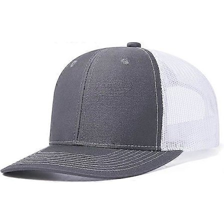 Baseball Cap Dame Herre Ensfarvet Baseball Cap Plaid Baseball Cap Blød Bomuld til Løb Træning (koksgrå hvid)