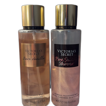 Victoria's Secret Bare Vanilla och Pure Seduction Shimmer Body Mist