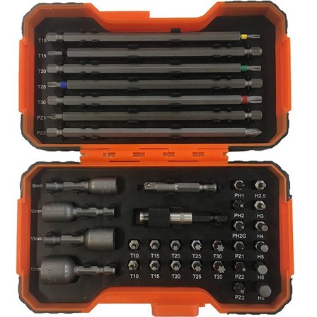 Bahco 59/S35BC Bitssett 35 deler, fargekodet, Maskintilbehør & forbruk