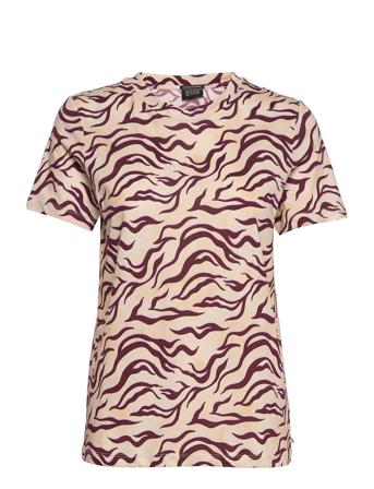 Printed Short-Sleeved Organic Cotton T-Shirt Patterned Scotch & Soda