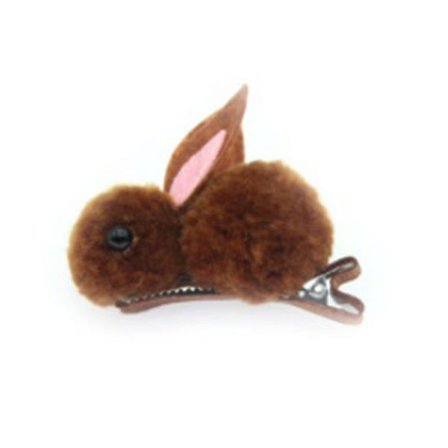 Spedbarn Baby Jente Påske Hårspenner Søte Kanin Gulrot Tilbehør Gave Tegneserie Plysj Kanin Prinsesse Hodeplagg (Én Størrelse, Kaffe)