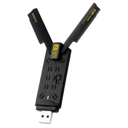 WiFi7 6500Mbps USB-adapter BE6500 2.4G&5.8G&6GHz trådløst nettverkskort 802.11be driverfri WiFi-adapter for Win 10/11