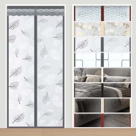 Dørgardin termisk kuldebeskyttelse filt varmebeskyttelse gardin dør med krøllebånd magnet termisk gardin kuldebeskyttelse varmebeskyttelse grå(A)