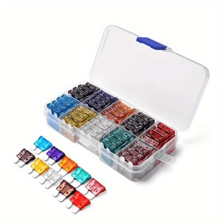 100-delars Medium Säkringssats, Uppgraderad Automobil Säkringskombinationssats - Standardstorlek Bil, Lastbil, Motorcykel, Husbil, SUV Säkringssats