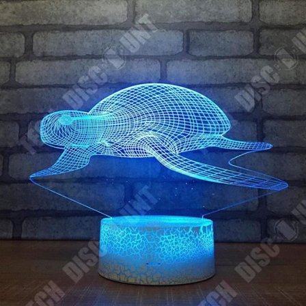 Optisk lampa - TD - Sköldpadda - 7 färger - Vattentålig - Låg förbrukning