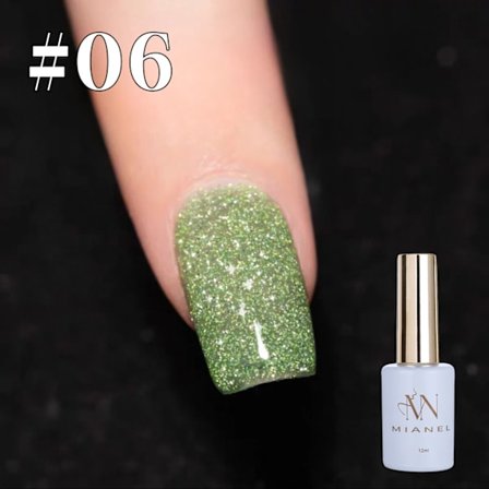 MIANEL 1-12st 12ML Sommar Naglar Blinkande Glas Krossad Diamant Gel Nagellack Glitter Gel Polish 2025 Ny Laser Disco Gel