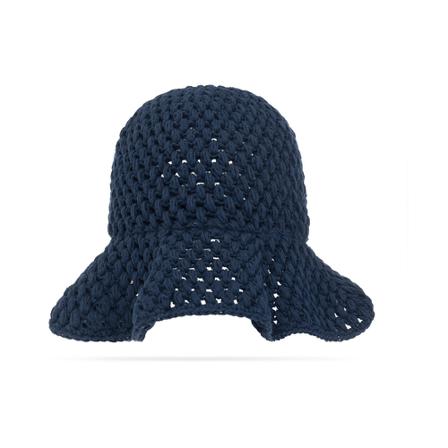 Chloé, Woven bucket hat Blauw, Dames, Maat:ONE Size,Katoen
