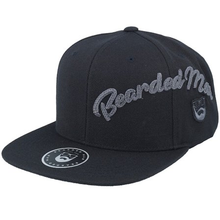 Bearded Man - Svart snapback Caps - Side Arch 3d Logo Black Snapback @ Hatstore