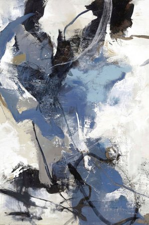 Malerifabrikken - Blue Vibes / Sekamaalaus / 120 X 90 cm - Sininen - Taulut - 90X120 - - Homeroom