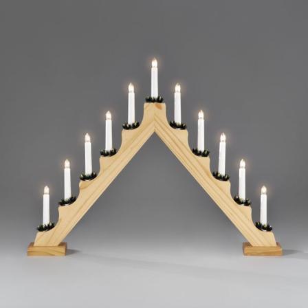 Konstsmide 2541-100 Elektrisk lysestake 11 lys, natur, Belysning