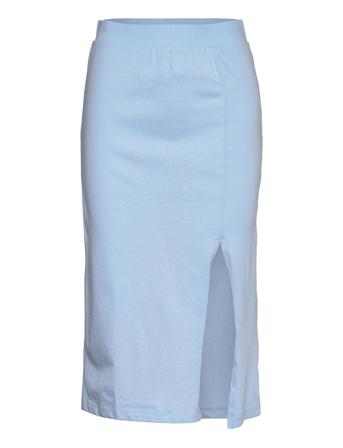 Vmpanna Hw Calf Skirt Jrs Knälång Kjol Blå Vero Moda