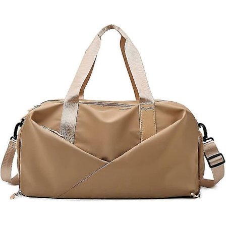 Gymbag for kvinner, liten reiseveske med skoskap, duffelbag for sport, helg, svømming, svart-s