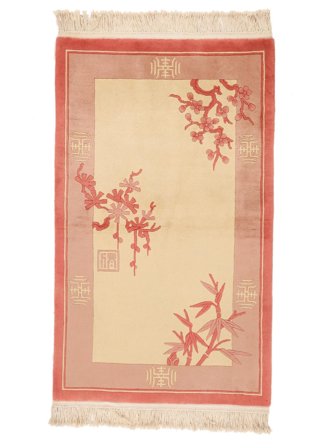 Mały Chińskie 90 Line Dywan 91X152 Wełna