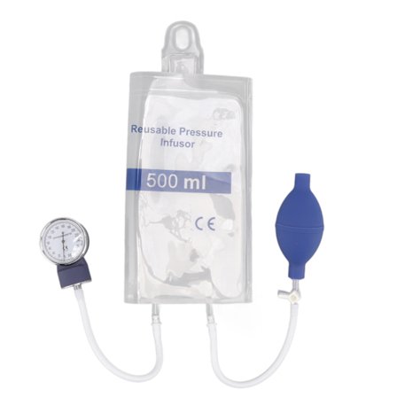 500ML Transparent Trykkinfusjonspose med Metallmåler for Førstehjelp
