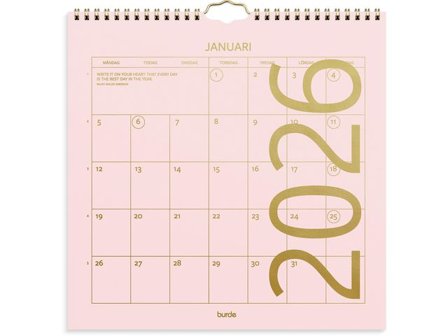 Burde Väggkalender Color 2026 - Lyreco - Almanackor och kalendrar - Väggkalendrar - Bildkalendrar