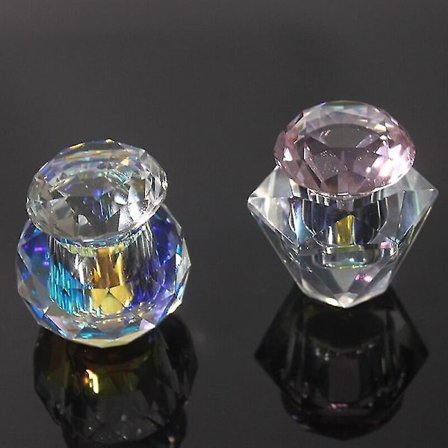 Glaskrystal Dappen Dish Akrylbeholder Negle