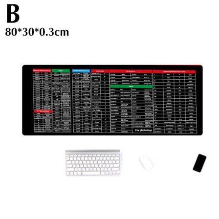 Stor musematte Word/Excel/Power Point snarveisknapper Skrivebord P 80*30*0.3cm 1st