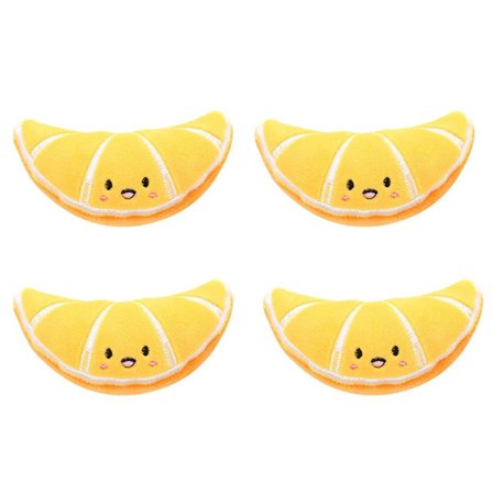 4 stk søte katteleker, interaktive katteleker i fruktstil, 4 KLB