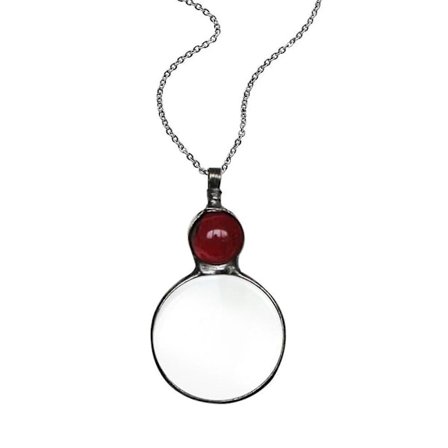 Overdrevet 10x Forstørrelsesglas Vedhæng Halskæde Personlig Forstørrelsesglas Vedhæng