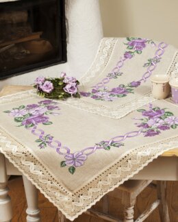 Broderipakke Duk Lilla bukett - Duftin