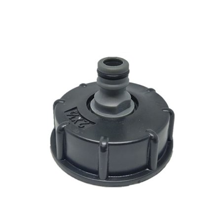 IBC Tank Cap,S60x6 IBC Fitting/Nipple Plug,1/2" Outlet Diameter,60mm Inlet Diameter for IBC Ton Valve - Sort