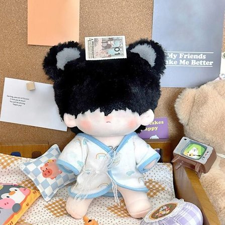 20cm Dukkeklær Bomullspyjamas BLÅ