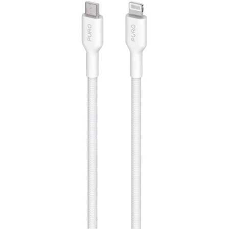 Puro Fabrik USB-C - Lightning-kabel med MFI 1,2 m - Vit