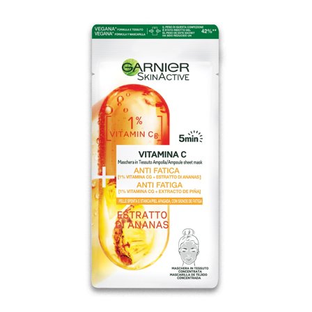 Garnier Maschera In Tessuto Ampolla Illuminante Estratto Ananas